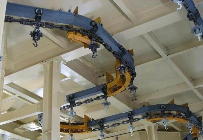 Подвесной цепной грузонесущий конвейер